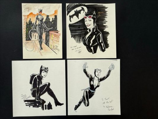 Barry Kitson - Julien Hugonnard-Bert - Lee Garbett - Frederica Manfredi - 4 Original drawing - DC - Catwoman