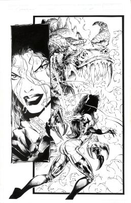 Cybergforce 12, pag 6 Marc Silvestri, Matt Banning tavola originale - 43x28cm | Love Original Art