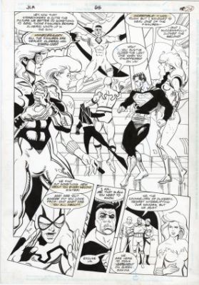 Jurgens, Dan - JUSTICE LEAGUE AMERICA #65 Splash Page | ComicConnect