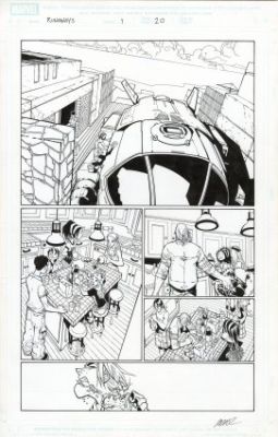Ramos, Humberto - RUNAWAYS (2008) #1 Half Splash | ComicConnect (Buy It Now)
