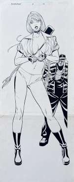 Michael Lopez / Scott Hanna - Bloodstone #2 p.12 HUGE! 11"x27" 2nd APP of Elsa Bloodstone and 1st APP in Costume Fashioned After Her Dad.