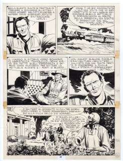 Giovanni Ticci | Tavola originale per Tex 299 ‘Fuga da Anderville’. Cm. 26 x 37. SBE 1985. Pag. 46. Firmata | Art e Fumetto