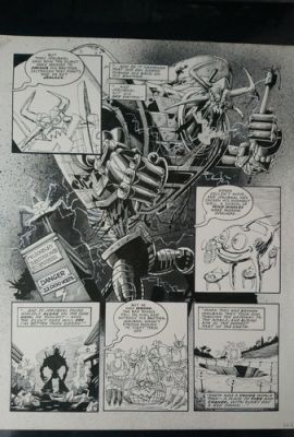 2000AD ORIGINAL ARTWORK - ARMOURED GIDEON - SIMON JACOB