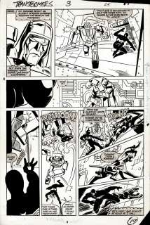 Frank Springer, Kim Demulder, Mike Esposito - The Transformers #3 P 19 (Early Black Spider-Man in 7 of 8 Panels! Comic Came Out 1 Month After Secret Wars #8!) 1984