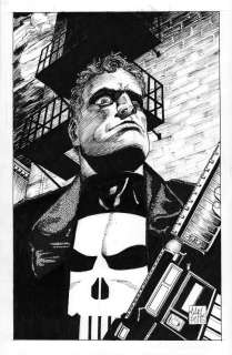 Carl Potts | Punisher - Full Pencil & Ink Art - Signed | Anthony’s Comic Book Art
