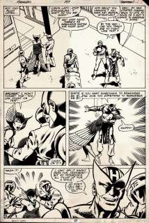 Dan Green John Byrne - Avengers #189 P 27 (Hawkeye Defeats Deathbird & Kisses Her Against Her Will As Cops Take Her Away!) 1979 Page C