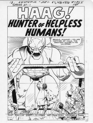 Steve Ditko - STEVE DITKO 1963 TALES OF SUSPENSE #37 P.1 SPLASH