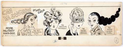 Mal Eaton - Comic Strips Original Art Group of 3 (New York Tribune, 1940s)