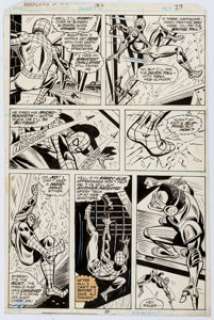 Ross Andru and Mike Esposito Amazing Spider-Man #182 Page 27 Original Art (Marvel, 1978). Spidey battles Rocket - | Heritage