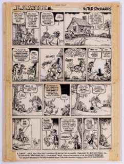 Ted Richards E.Z. Wolf V1 #1 Inside Front Cover Original Art (Rip Off Press, 1977). The fabled Air Pirates - | Heritage