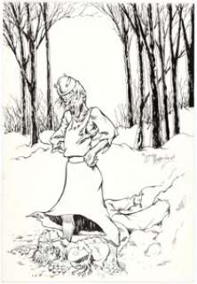 William Messner-Loebs Journey #17 Cover Original Art (Fantagraphics, 1985). Johnny Acorn seems to have the - | Heritage