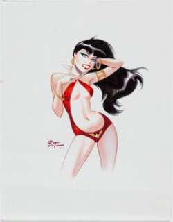 Bruce Timm - Vampirella Illustration Original Art (undated). Possibly the cutest and most adorably Vampirella - | Heritage
