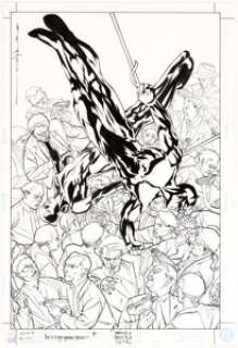 Brian Stelfreeze Catwoman / Wildcat #4 Cover Original Art Cover (DC, 1998). Ted Grant and Selina Kyle are - | Heritage