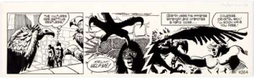 Frank Bellamy Garth Daily Comic Strip H264 Original Art (Daily Mirror, c. 1974). An insolent tongue has our - | Heritage