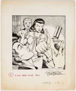 Edd Cartier "Deep Blue Sea" Story Page 229 Illustration Original Art (King Features Syndicate, 1948). - | Heritage