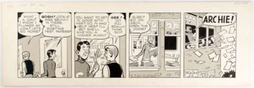 Bob Montana Archie Daily Comic Strip Original Art dated 6-2-48 (McClure Newspaper Syndicate, 1948).... | Heritage