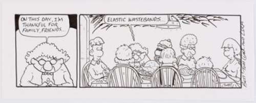 Todd Clark Lola Daily Comic Strip Original Art dated 11-23-2017 (Universal Uclick, 2017)....