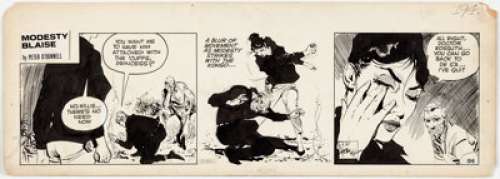 Jim Holdaway Modesty Blaise Daily Comic Strip Original Art #194 (London Times Mirror, 1964).... | Heritage