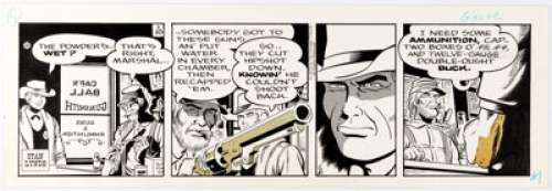 Stan Lynde Rick O’Shay Daily Comic Strip Original Art dated 1-10-75 (Chicago Tribune, 1975).... | Heritage