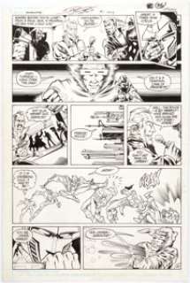 Doug Rice and Sam Kieth Manhunter #1 Page 20 Original Art (DC, 1988). Manhunter‘s attempt to bust captain Cold is -