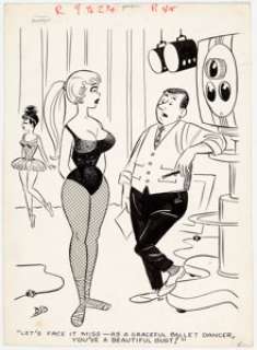 Dan DeCarlo Cartoon Parade April-1961 Illustration Original Art (Timely/Humorama, 1961). This curvy coryphée - | Heritage