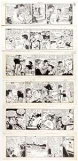 Irwin Hasen Dondi Daily Comic Strip Original Art Group of 11 (Chicago Tribune, 1956-58).... (Total: 11 Original Art)