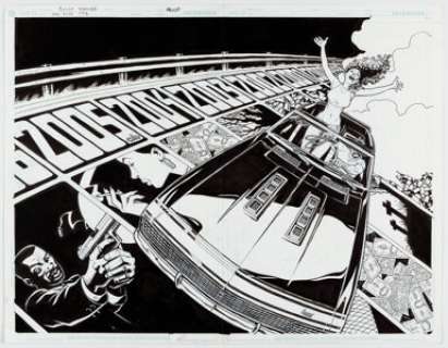 Cully Hamner The Ride TPB Pin-Up Original Art (Image, 2005)....