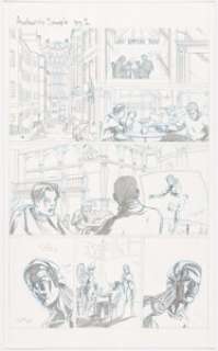Bryan Hitch The Authority Sample Pages Original Art Group of 5 (DC, c. 1999).... (Total: 5 Original Art)