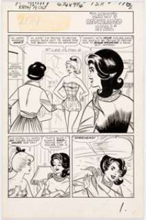 Stan Goldberg Kathy #19 Complete 9-Page Story "Kathy’s Redheaded Rival" Original Art (Marvel, 1962).... (Total: 9 Original Art) | Heritage