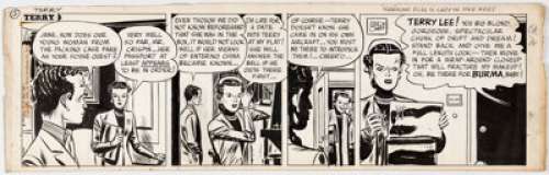 Milton Caniff Terry and the Pirates Daily Comic Strip Original Art dated 11-26-46 (Chicago Tribune, 1946).... | Heritage
