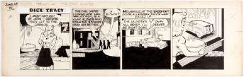 Chester Gould Dick Tracy Daily Comic Strip Original Art, dated 6-28-45 (Chicago Tribune, 1945).... | Heritage