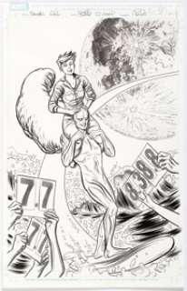 Michael Allred Unbeatable Squirrel Girl #27 Variant Cover Silver Surfer Original Art with Comic (Marvel, 2018).... (Total: 2 Items) | Heritage