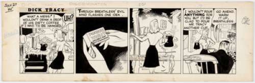 Chester Gould Dick Tracy Daily Comic Strip Original Art dated 7-27-45 (Chicago Tribune, 1945).... | Heritage