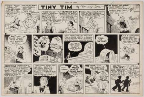  - Stanley Link Tiny Tim Sunday Comic Strip Original Art Group of 3 (Chicago Tribune Syndicate, 1940-41). ... (Total: 3 Original Art)