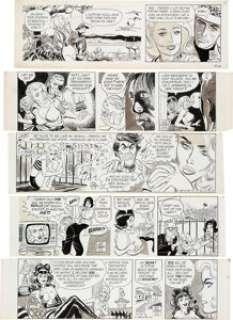  - Bob Lubbers Robin Malone Daily Comic Strip Original Art Group of 10 (NEA, 1967-1970). ... (Total: 10 Original Art)