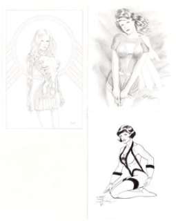  - Mitch Foust, Terry Ramsey, and Dan Vessenmeyer - Mary Marvel and the Wasp Illustrations Original Art Group of 3 (1999-2010s).... (Total: 3 Original Art)