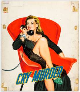 Cry Murder Paperback Novel Cover Original Art (1955).... | Heritage