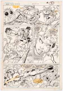  - Eduardo Barreto, Colleen Doran, Kelley Jones, and Others The New Teen Titans Annual #4 Story Page 29 Original Art ...