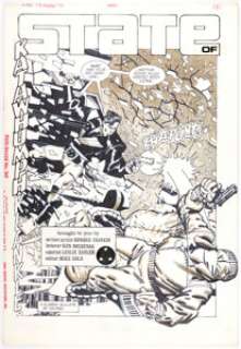  - Howard Chaykin American Flagg #8 Splash Page 4 Original Art (First Comics, 1984). ...
