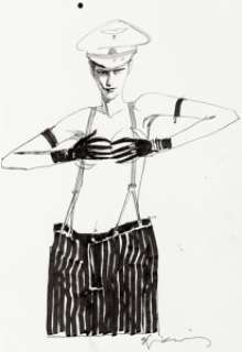 Bill Sienkiewicz - The Night Porter Speciality Illustration Original Art (undated).... | Heritage