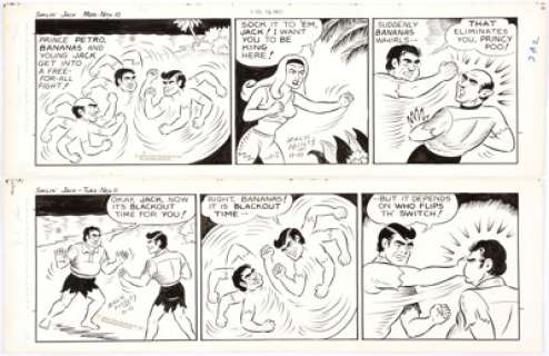Zack Mosley Smilin’ Jack Daily Comic Strip Original Art Group of 2 Consecutive (News Syndicate Co., Inc., 1969)... (Total: 2 Original Art) | Heritage