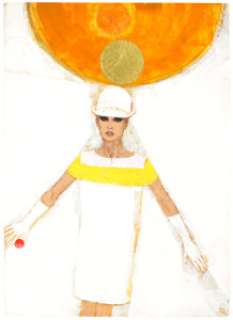 Michael Johnson - Airline Hostess Painting Original Art (1965).... | Heritage