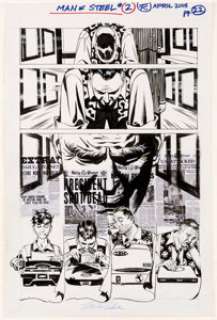 Steve Rude The Man of Steel #2 Story Page 22 Original Art (DC, 2018). Perry White sees the coming trouble for The -