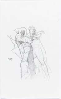 Ryan Sook - Captain Cold and Abra Kadabra Preliminary Original Art (2007)....