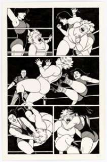 Jaime Hernandez Whoa, Nellie! #3 Story Page 2 Original Art (Fantagraphics, 1996). Xochitl la Terible is in the - | Heritage