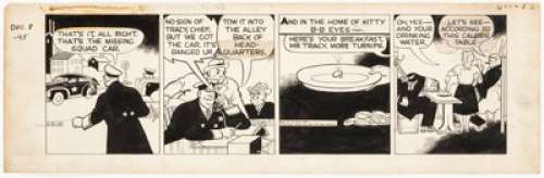 Chester Gould Dick Tracy Daily Comic Strip Original Art dated 12-08-45 (Chicago Tribune Syndicate, 1945). Gould’s - | Heritage