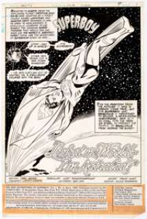 Kurt Schaffenberger and David Hunt The New Adventures of Superboy #4 Splash Story Page 1 Original Art (DC, 1980). - | Heritage