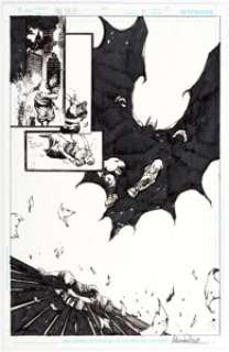 Alberto Ponticelli Batman: The Dark Knight #26 Page 13 Original Art (DC Comics, 2014). A sweeping visual of Gotham - | Heritage