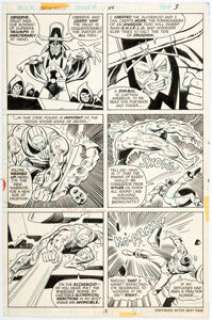Sal Buscema and Vince Colletta Captain America #188 Story Page 3 Original Art (Marvel, 1975). Cap battles the - | Heritage
