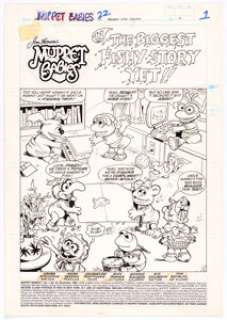 Marie Severin and Jacqueline Roettcher Muppet Babies #22 Story Page Original Art Group of 7 (Star/Marvel, 1988). - | Heritage